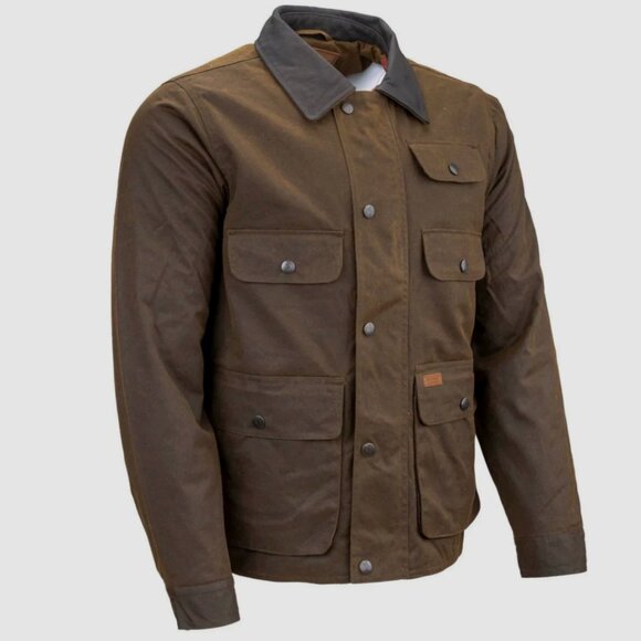Outback Trading Company Men XXL Overlander Jacket Oilskin Wax Canvas Bronze 2161 - Picture 2 of 16